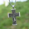 Catene Albero Della Vita Croce Collana Argento Colore Dichiarazione Gioielli Con 50 Catena In Acciaio Inossidabile