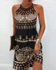 Abiti casual Abiti da donna estate Casual senza maniche Vintage Tribal Print Cutout Daily Dress 230313