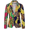 Abiti da uomo 8 colori Abito da uomo stile hawaiano Primavera e autunno Blazer stampati casual Cappotto Party Slim Fit Pattern Giacche floreali M-3XL