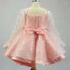 Vestidos de menina flor para casamento uma linha de criança vestidos de concurso de tule tulle kids crianças vestido de baile