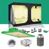 Dimmable Led Grow Grow Grow Box Kit Grow Grow Tent Complete Kit Plants Grow 실내 램프를위한 탄소 필터 팬