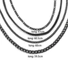 Kedjor 1 PC 60 cm Koncise rostfritt stål rakkedjahalsband för män smycken svart färg länk choker tillbehör