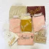 Couvertures Swaddling Mousseline Swaddle Fringe Couverture en coton babys Baby Shower Gift Name Couverture brodée personnalisée bébé Couverture de literie personnalisée 230311