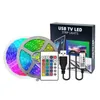 LED Strip Lights 65.6ft Music Sync Color Change LEDS Lighty Bedroom 5050 SMD RGB LAED LAYD BATCH
