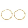 Hoop oorbellen ins trendy gouden metalen knoop grote hiphop rock geometrische punk Koreaanse mode dames feest sieraden