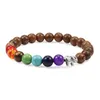 Strand Beaded Strands Chakra Paryer Bracelet Natural Wood Stone Bracelets Men Women Ethinc Meditation Bangles Yoga Elephant Buddha Healing