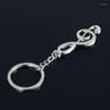 Keychains Fashion Metal Guitar Söt musikalisk bilnyckelring Silverfärg Pendant för män Kvinnor Party Gift Keychain