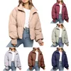 Women's Jackets Women Winter Warm Hoodie Solid Color Button Maternity Coats Vests Short For Jacket Covering Hips