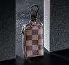 Portachiavi per borsa Portachiavi per auto Portachiavi Plaid nero Fiore marrone Portachiavi con ciondolo in pelle PU Ciondoli per uomo Donna Regali Stilista Borse Accessori 7 colori