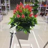 Dekorative Blumen Dekoration Büro Outdoor Indoor Topf Künstliche Pflanzen Faux Garten