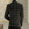 Mass ternos blazers masculino blazer outono de inverno cristal de veludo jaqueta espessada masculino jovem belo casaco xadrez