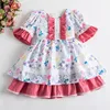 Mädchen Kleider Mädchen Lolita Kleid für Baby Kleinkind Vintage Rock Spanien Retro Gericht Stil Prinzessin Floral Puff Sleeve Infant Vestidos