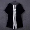 Women's Blouses & Shirts Fashion Round Neck Lace Stitching Split Chiffon Shirt BowWomen's