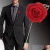 Biżuteria Mticolor Flower Bról for Men Pin Business Rubit Lapel Wedding Obświadomość Akcesoria Prezent Hurtowa dostawa dostaw nawet DHT1K