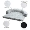 kennels pens Removable Plush Pet Dog Bed Sofa for Large s House Mat Kennel Winter Warm Cat Pad Washable Cushion Blanket Cover 230313