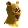 Party Masks Horror Realistic Bear Blood Face Cover Halloween Cosplay Scary Full Face Breattable Elastic Masquerade Costume Dress Up Props 230313