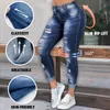 Kadın kotları yüksek bel sıska yırtık kot kadın moda pantolonları yıkanmış denim kot pantolon ağartılmış kalem pantolon artı boyutu S6XL 230313