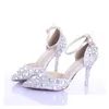 Scarpe più nuovo strass di cristallo lucido tacco alto femminile Ladys donna da sera da sposa Prom Party Club Bar damigella d'onore Drop Delive Dhoxn