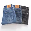 Jeans da uomo Primavera Autunno Uomo Blu chiaro Regular Fit Midwight Jeans casual Stile classico Pantaloni in tessuto denim elasticizzato Marca maschile 230313