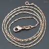 Chains Fashion 1mm Copper Stainless Steel Choker Necklace Jewelry For Women Charms Statement Necklaces Collar Gift 18inch B3381
