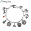 Länk armband dongsheng charm armband outlander tema skotsk tistel irländsk skottlands nationella symbol snöflinga armbands anklet-2 kedja