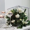 Decoración de fiesta 10 PCS / Lot Mesa Estante de flores Acrílico Cristal Boda Camino Plomo Centro de mesa Soporte de pastel Evento Navidad