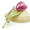보석 패션 모조 다이아몬드 팁 브로치 핀 여성 웨딩 천을위한 고급 에나멜 꽃 장식용 장식 드롭 배달 파티 이벤트 acce dhubv