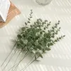 Decorative Flowers 5/10pcs Artificial Eucalyptus Leaf Simulation Green Plant Fake Branch Wreath Home Decoration Wedding Party Christmas