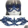 Maschera per feste Puntelli di Halloween Lacci sexy Danza in pizzo Decorazioni in maschera veneziana Mezza faccia Donna Maschere da donna Bh8397 Tqq Drop Delive Dhlws