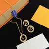 2023 Projektant Złoty naszyjnik Klasyczne litery wisiorek moda damska naszyjnik