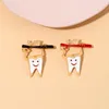 Броши эмалевые зубные зубные зубные зубные щетки женский сплав с мультфильмом одонтскоп Зубы здоровые стоматологи