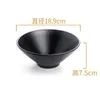 Bowls Melamine Tableware Noodle Bowl Black Stripe Plastic Soup Sauce Rice Pot Baking Dish Multiple Choices