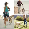 Dog Collars ZOOBERS Hands Free Running Leads With Wide Back Support Waist Bag Adjustable Walking Belt Multi Pouch Bungees Leash