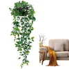 Flores decorativas Falsas de parede artificial verde folhas de folhas de hera Rattan Faux Eucalipto realista Eucalipto decoração interna