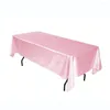 Table Cloth High-end El Banquet Wedding Scene Solid Color Rectangular Smooth Satin Tablecloth Party Christmas