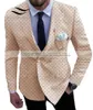 Costumes pour hommes costume pour hommes 2 pièces formel Jacquard mariage garçons d'honneur mode Tuxedos Slim Fit Blazer taille personnalisée