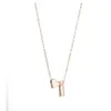 Petit coeur délicat collier Initial or argent couleur lettre nom collier ras du cou pour les femmes pendentif bijoux cadeau