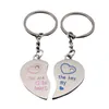 Keychains Creative I Love You Keychain Hjärtformade par nyckelkedjor Metall vittne bevis för att bära