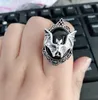 Подвесные ожерелья Goth Fashion Black Crystal Bat Collese для женщин винтажные темные гипербол кольцо капля серьга Хэллоуин Аксессуары для вечеринок