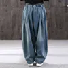 Women's Jeans Baggy Oversize Jeans Women Denim Casual Cross Pants Female Vintage Harem Pants Trousers Bloomers Mom Wide Leg Jeans 230311