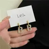 Dangle Kronleuchter Englisch Buchstabe B Goldfarbe Strassohr Piercing Ohrring Silber Farbe Initiale Ohrschnalle Reifen Ohrringe für Frauen Schmuck G230313