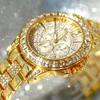 الساعات النسائية للنساء الساعات الكوارتز الماس الفاخرة ووتش أزياء أفضل العلامة التجارية Wristwatch Fashion Watch Watch Ladies Crystal Jewelry Rose Gold Watch 230311