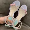 Topkwaliteit ontwerpers hakken nieuwe dames sandalen hakken krista buckle feest trouwjurk schoenen sexy rugriem 100% lederen zool sandaal
