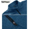 Men's T-Shirts TACVASEN SpringFall Thermal Sports Sweater Men's 14 Zipper Tops Breathable Gym Running T Shirt Pullover Male Activewear 230311