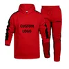 Heren t-shirts aangepaste twee stukken sets winter heren sets hoodieiePants casual tracksuit mannelijke sportkleding gym joggen autimn heren sweatsuit 230311