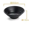 Bowls Melamine Tableware Noodle Bowl Black Stripe Plastic Soup Sauce Rice Pot Baking Dish Multiple Choices