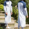 Camisetas para hombre, ropa musulmana Thobe árabe islámica, camisetas de manga larga, Tops, túnica, trajes tradicionales de Arabia Saudita