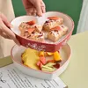Bols Bol En Porcelaine En Céramique Snack Assiette À Salade De Fruits 8 Pouces Amour Type Cuisine Vaisselle Cadeaux De Mariage Cadeau D'anniversaire