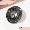 Biżuteria kobiety Pearl Crystal Button Pins Laria Bowknot Brooch Brooch Brooth Botochs Charm Drop dostawa weselna wydarzenia Dhwki