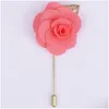 Biżuteria Mticolor Flower Bról for Men Pin Business Rubit Lapel Wedding Obświadomość Akcesoria Prezent Hurtowa dostawa dostaw nawet DHT1K